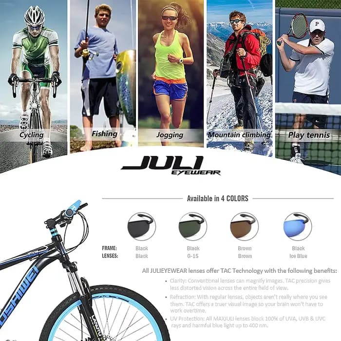 Lunettes de soleil de sport polarisées pour hommes et femmes, TR90, légères, monture sans bords, UV4