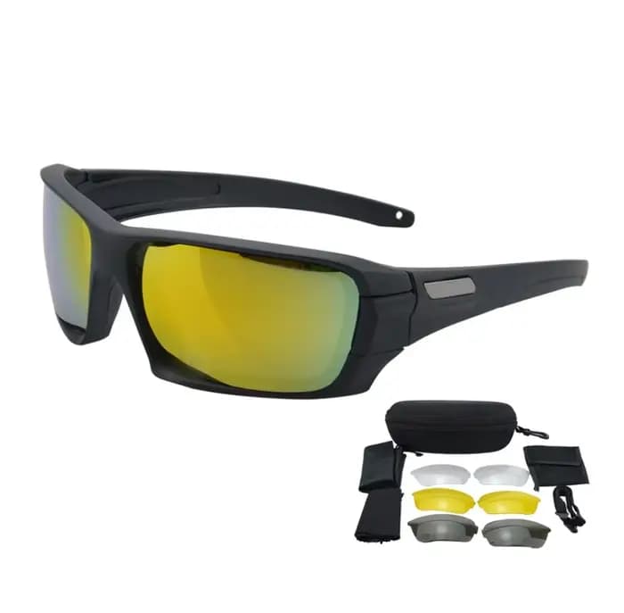 Lunettes tactiques polarisées de Sport, lunettes d'entraînement, lunettes de soleil de l'armée avec 
