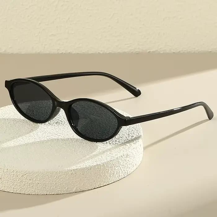 Nouvelles Lunettes de Soleil Vintage Petites Ovale Cat Eye Léopard Noir Designer Rétro Mode Femme Pr