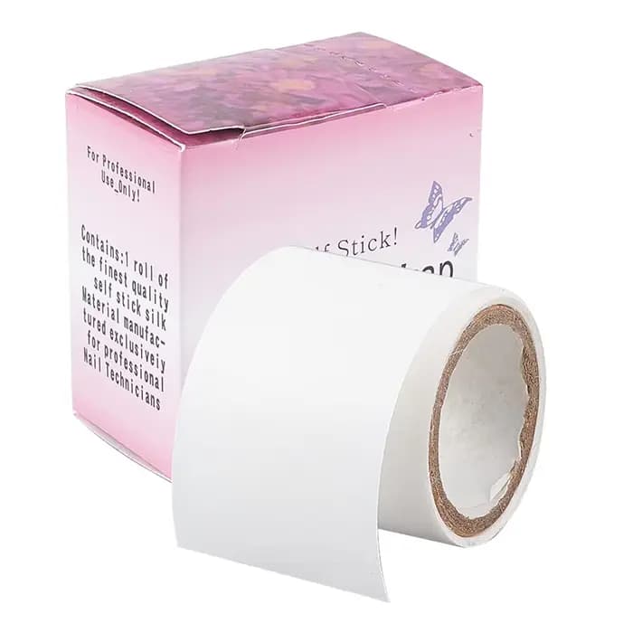 1 rouleau de réparation d'ongles en fibre de verre, enveloppe en soie auto-adhésive, forte protectio