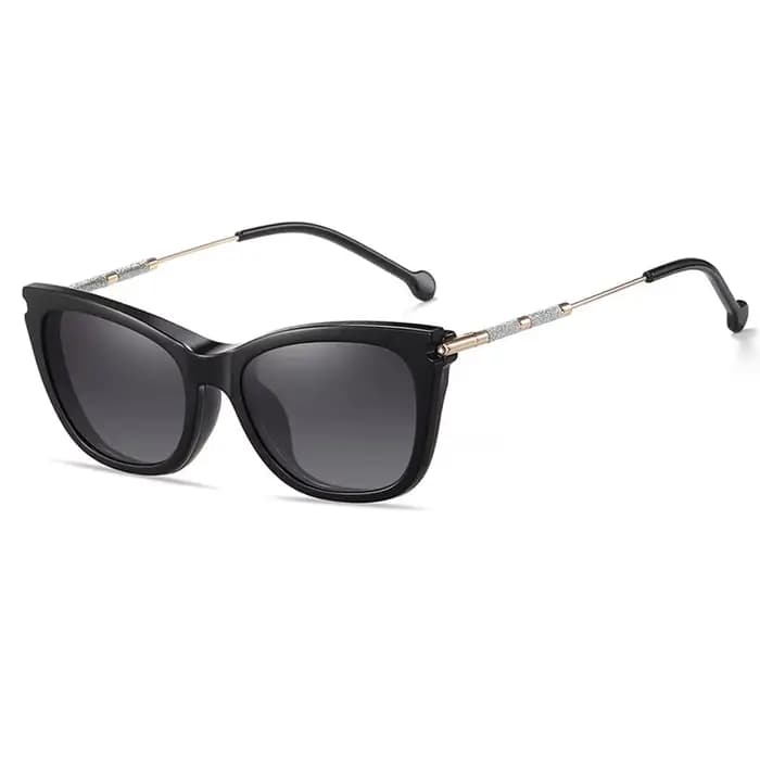 Lunettes de soleil à clip magnétique avec verres polarisés UV400 anti-lumière bleue, lunettes de myo