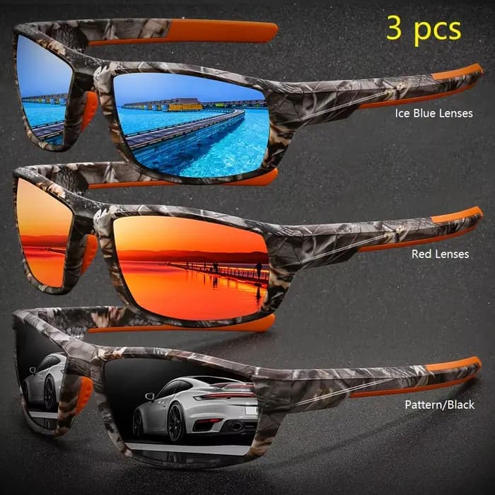 3 Paires de Lunettes de Soleil Sport Vintage Tendance pour Hommes et Femmes – Idéales pour la Condui