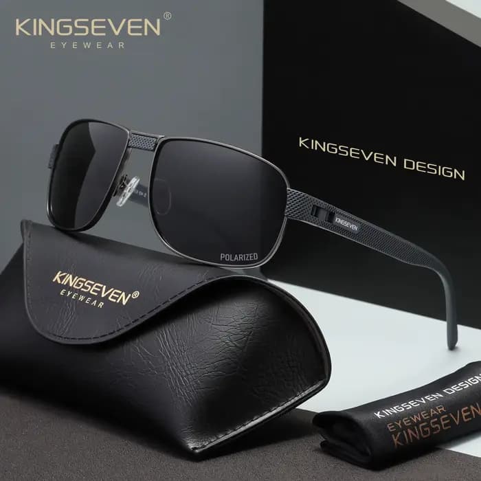 KINGSEVEN hommes lunettes de soleil polarisées UV400 mode grand cadre Vintage rétro classique lunett