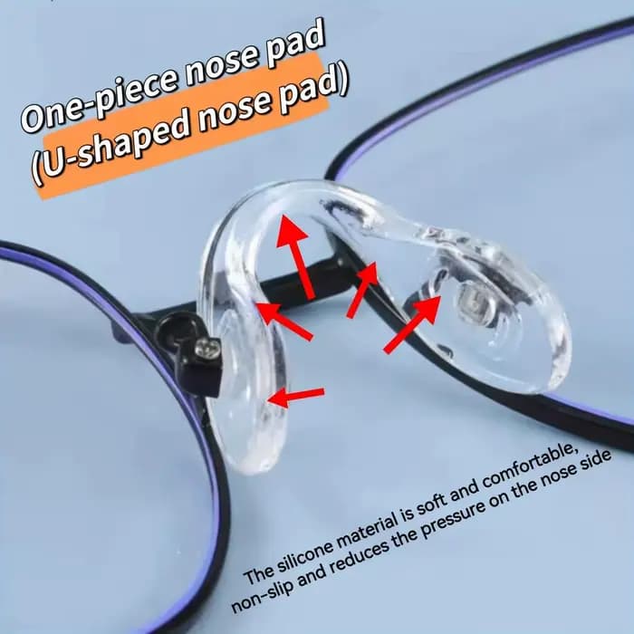 Coussinets de lunettes en silicone ultra-doux, ajustement confortable, accessoires de monture de lun
