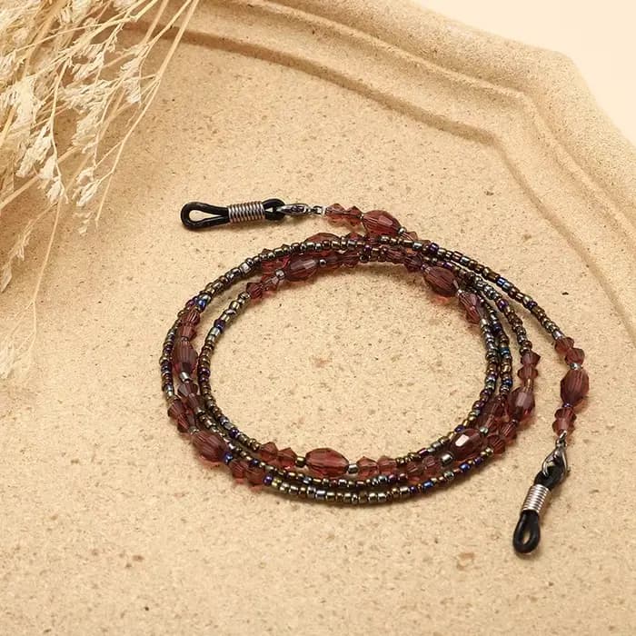 Chaîne de lunettes en cristal rétro haut de gamme pour femmes, chaîne suspendue pour presbytie, anti