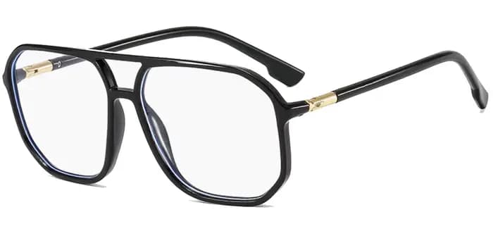 Ins mode polygone grand cadre Anti lumière bleue lunettes femmes hommes simplicité Double pont lunet