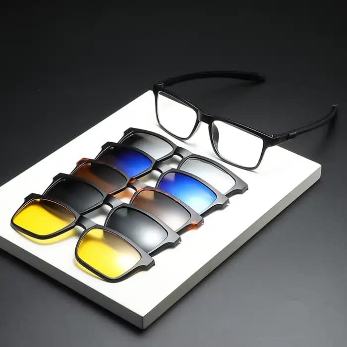 Lunettes de soleil polarisées à jambe télescopique ultra-légères pour hommes et femmes, ensemble de 