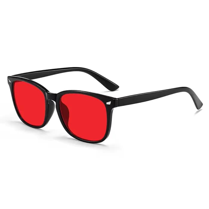 Lunettes de sommeil anti-lumière bleue, verres anti-radiation, lunettes de mode rouge orange pour ho