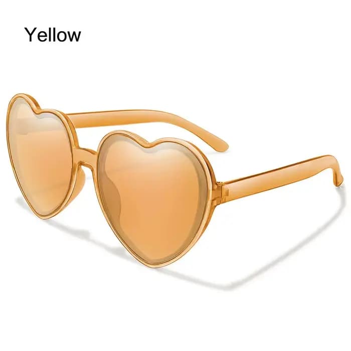 Lunettes de soleil tendance en forme de cœur pour femme, style Halloween Cosplay, protection UV400