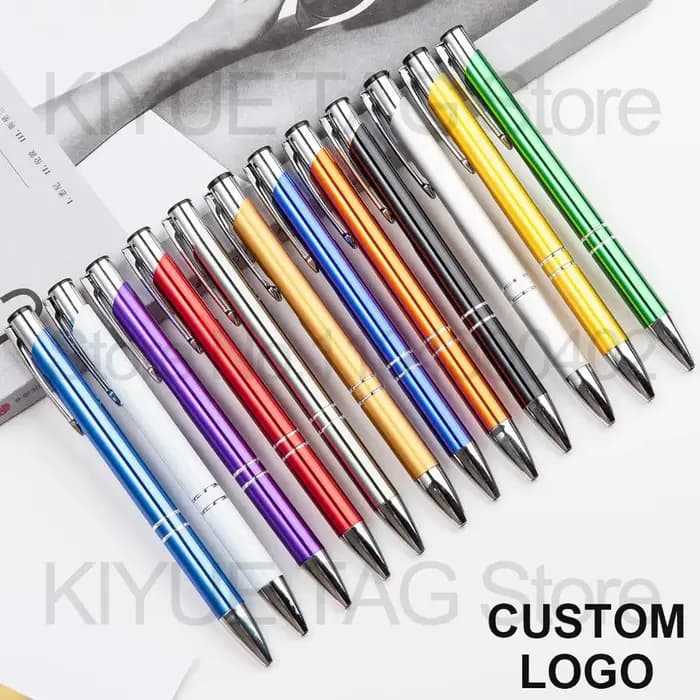 En gros 100 50 20 pièces graveur Laser personnalisé Logo stylo à bille créatif école d'affaires anni