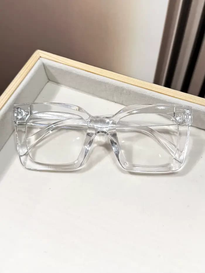Lunettes de couleur écaille de tortue pour femmes, monture carrée, lentille transparente, Style clas