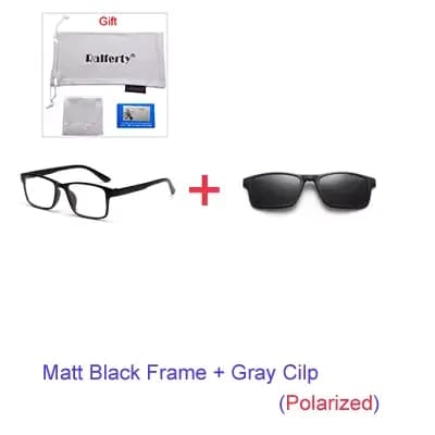 Ralferty aimant lunettes de soleil hommes polarisées pince sur lunettes femmes lunettes carrées TR90