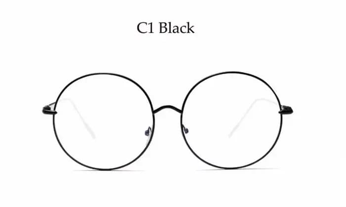 Lunettes rondes surdimensionnées femmes hommes métal grand grand cercle lunettes cadre optique lunet