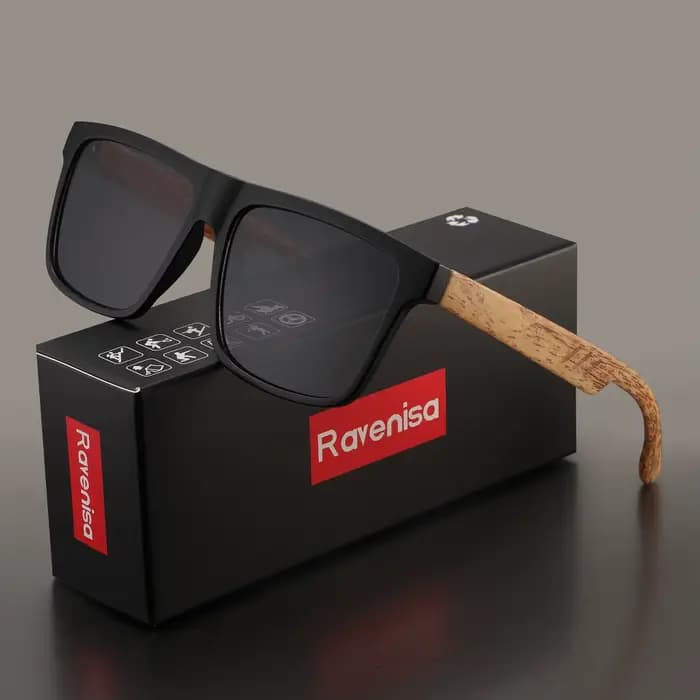 Lunettes de soleil carrées vintage Ravenisa Fashion pour hommes et femmes, pêche, conduite, marque d