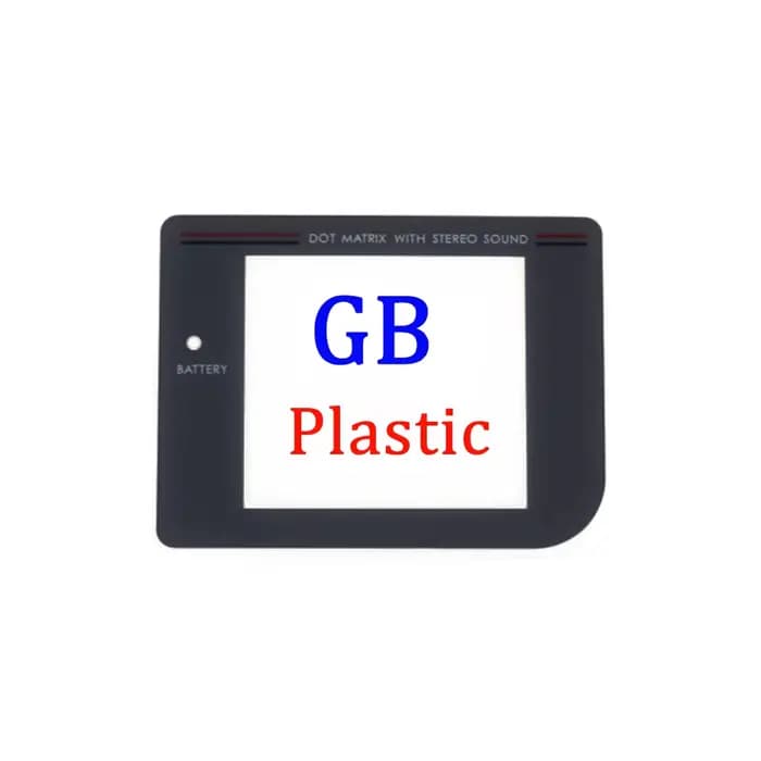 Lentille de protection d'écran en verre plastique, pour GB/GBA/GBC/Campaign/GBA SP/GBL