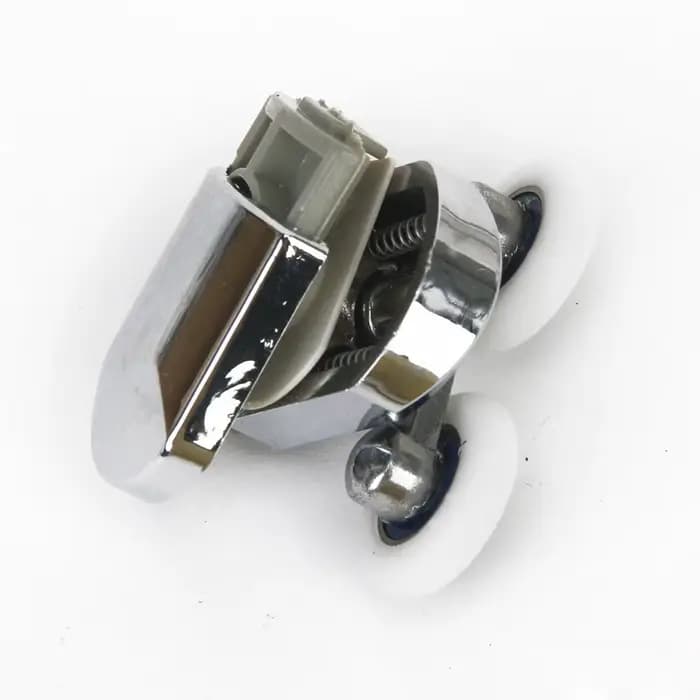 1 paire de rouleaux supérieurs et inférieurs pour porte de douche, double roue 25mm pour verre 12mm-