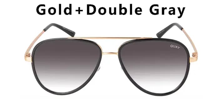 Lunettes de soleil Quay pour femmes, lunettes de soleil pilote miroir de marque, UV400, lunettes de 
