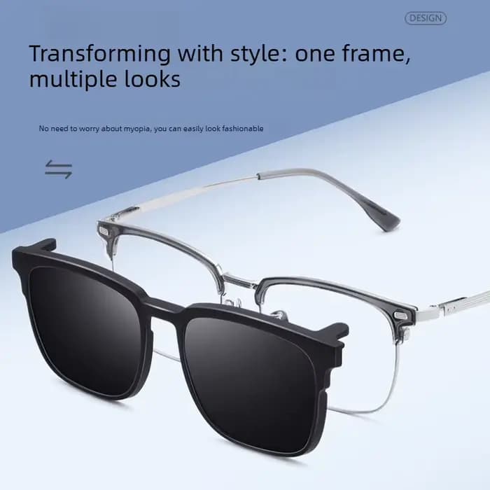 Nouvelles lunettes de soleil polarisées magnétiques polyvalentes pour hommes