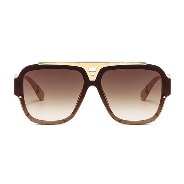 Lunettes de soleil carrées à grand cadre vintage pour femmes et hommes