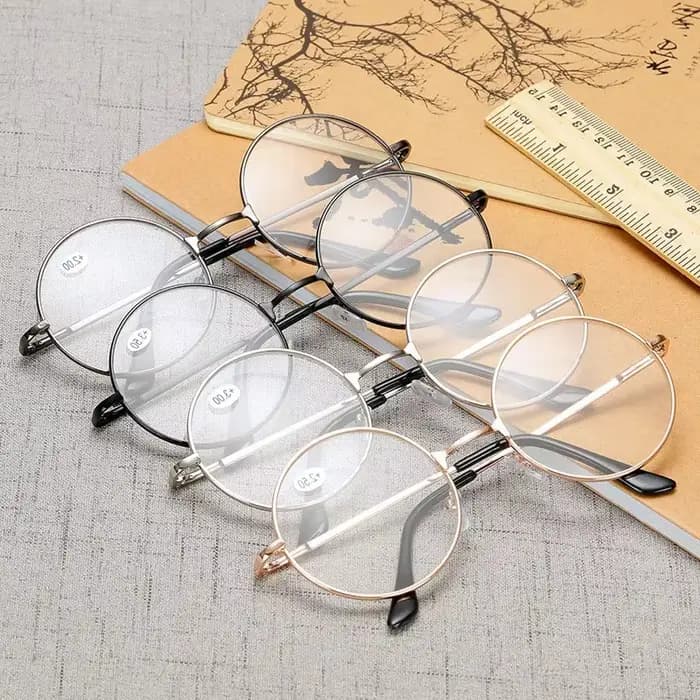 2025 rétro métal cadre rond lunettes de lecture femmes hommes presbyte