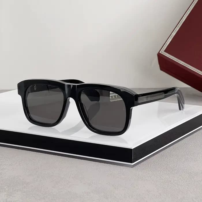 Lunettes de soleil YVES faites à la main de haute qualité 2025 – Nouveau cadre carré rétro UV400 – Luxe discret – Mode unisexe