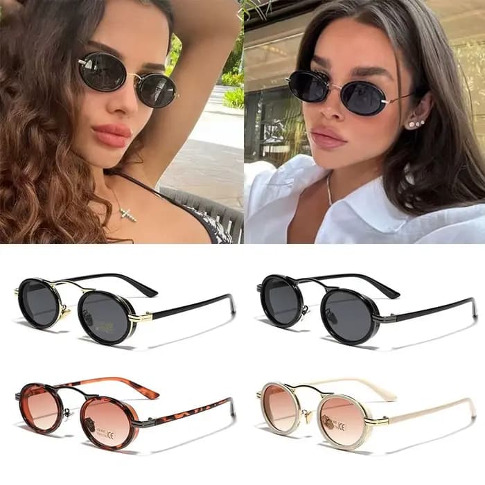 Lunettes de soleil ovales vintage pour femmes