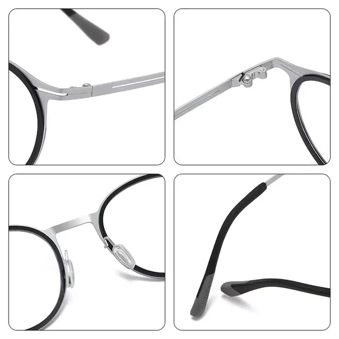 Lunettes à monture ronde géométrique