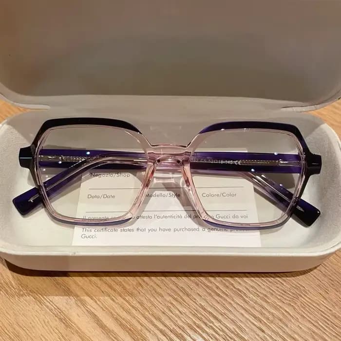 CLLOIO dames tendance Style de rue lunettes polygonales changement progressif cadres bleu lumière filtre
