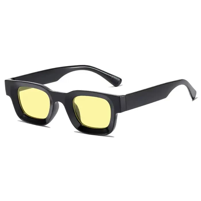 Petites lunettes de soleil rectangulaires à monture épaisse