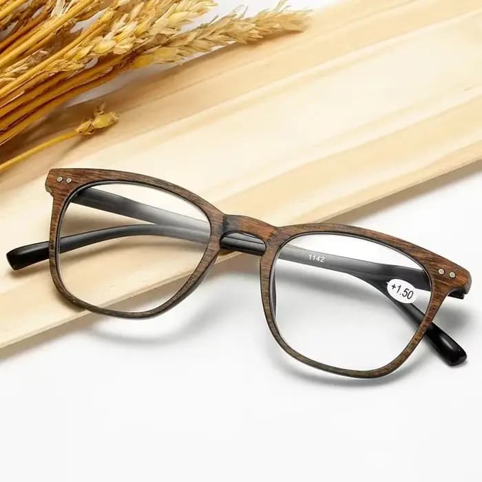 Lunettes de presbytie Mars carrées en bois pour hommes