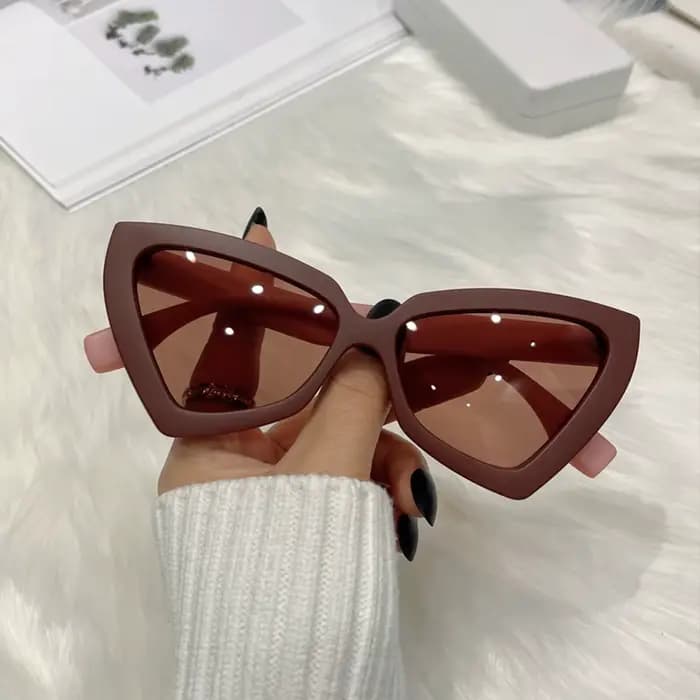 Lunettes de soleil triangle polygone pour femmes et hommes