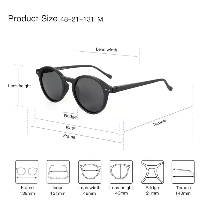ZENOTTIC rétro lunettes de soleil polarisées 2023 2024 hommes femmes Vintage petit cadre rond