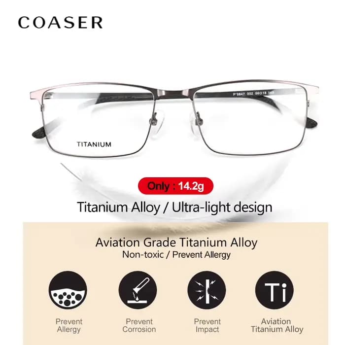 Lunettes carrées super briquet pour hommes