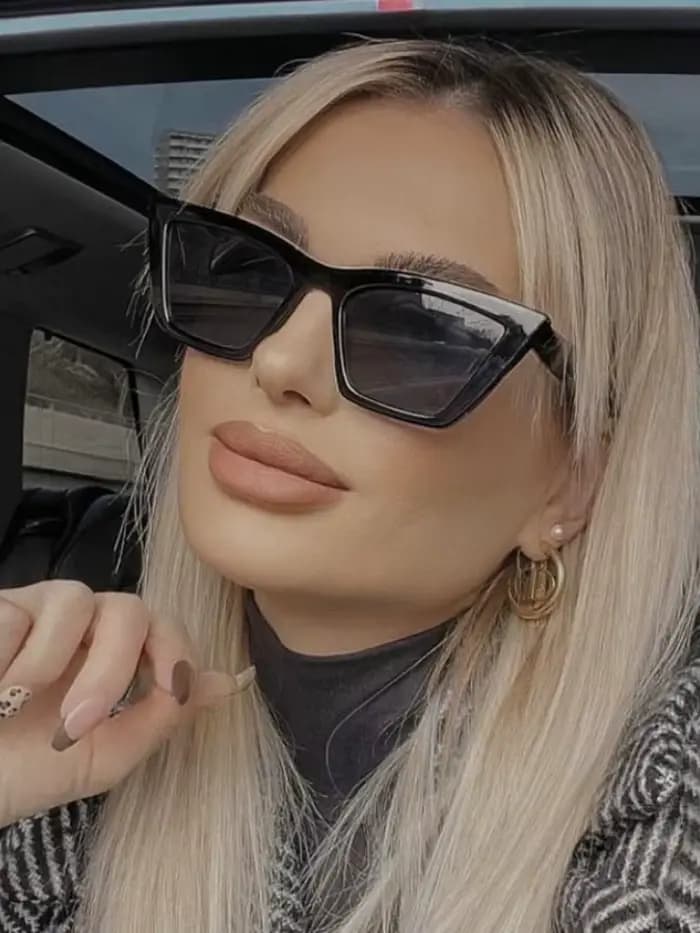 Lunettes de soleil œil de chat vintage INS pour femme