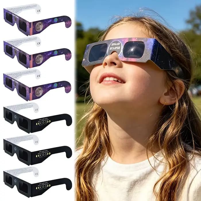 Lunettes d'éclipse solaire aléatoires (1 pièce) – Sûres