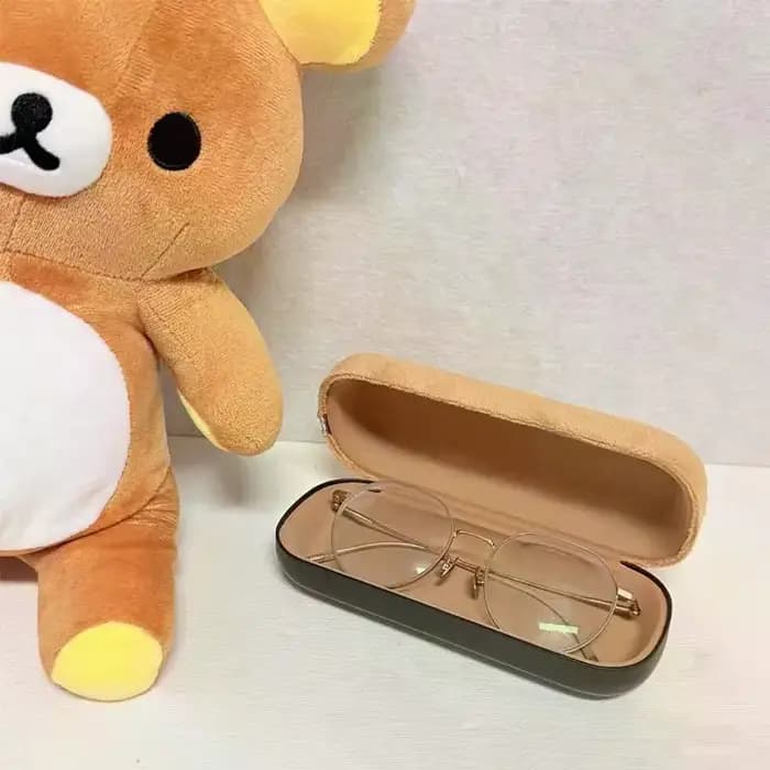 Étui à lunettes en peluche ours