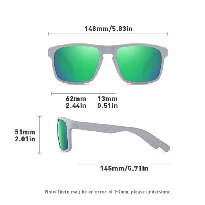 Lunettes de soleil carrées pour myopie
