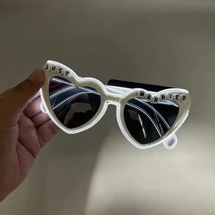 LED sans fil juste marié lunettes mariage nuptiale douche faveurs mariée