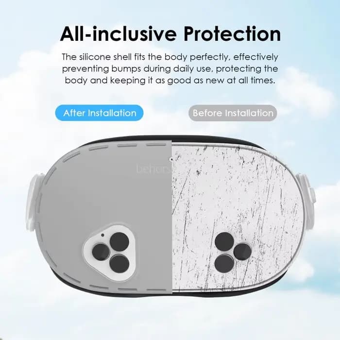 Housse de protection pour Meta Quest 3S, étui de protection anti-rayures, housse en Silicone étanche à la poussière et à l'eau pour Meta Quest 3S