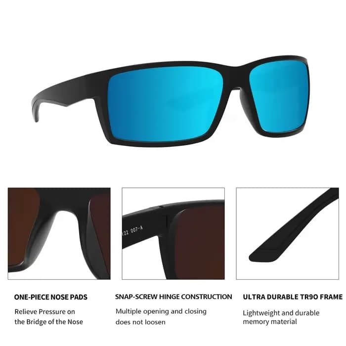 JULI 2022 Lunettes de soleil pour hommes Designer Polarized UV400 Protection Rectangular Shades