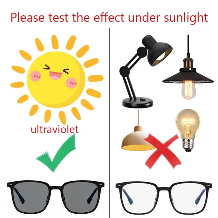 Lunettes de soleil photochromiques pour hommes