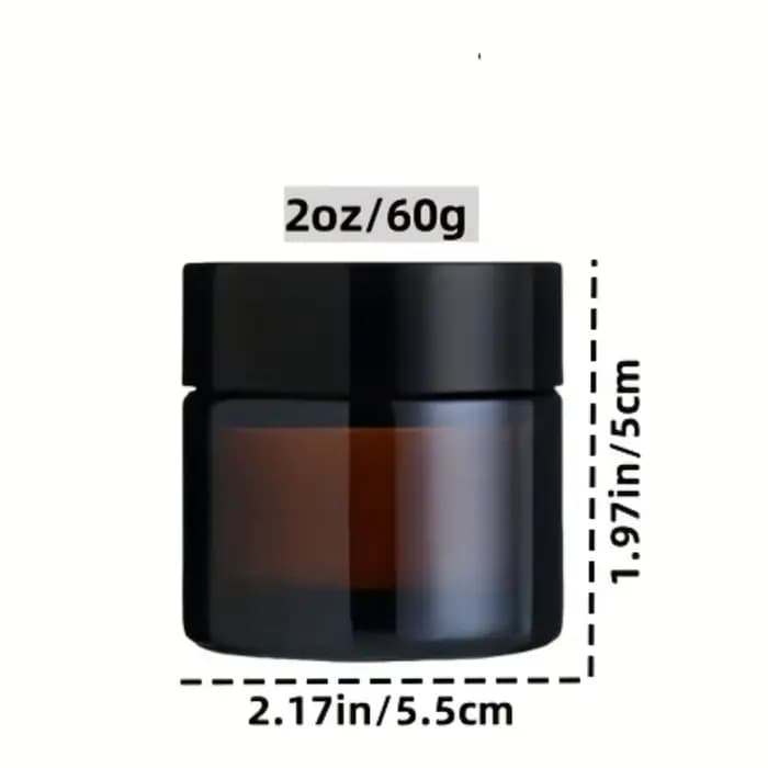 Bouteilles de crème en verre rechargeables de 60g, bouchon, récipients vides pour crèmes et lotions pour le visage, idéales pour les produits de soins de la peau