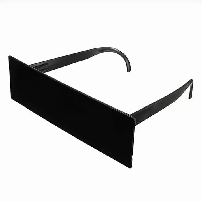 Lunettes de soleil rectangulaires en barre noire, une pièce