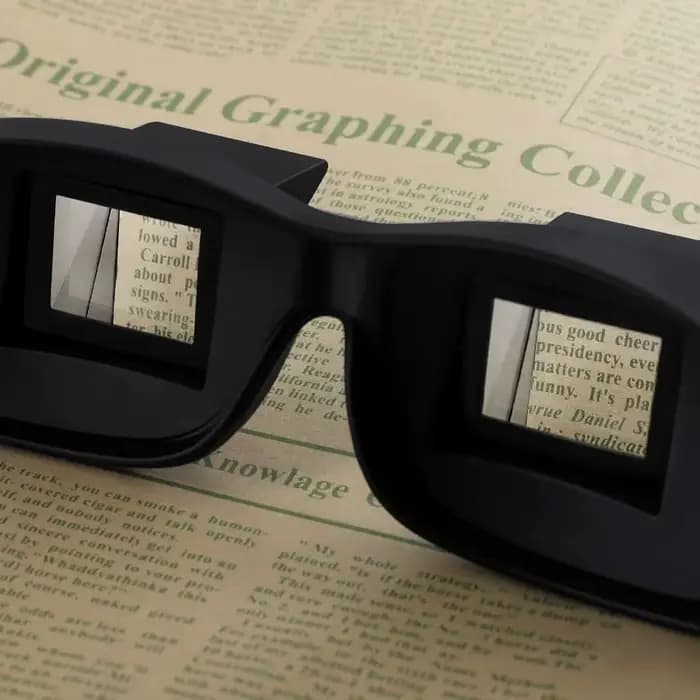 Lunettes de vision prisme pour regarder la télévision en position allongée ou assise