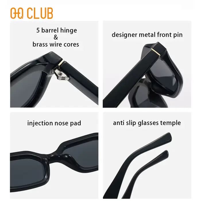 O-Q CLUB rétro mode Punk lunettes de soleil femmes hommes