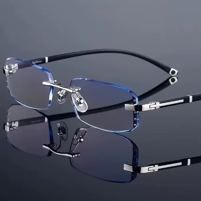 2 paires de lunettes plates élégantes sans monture pour hommes et femmes