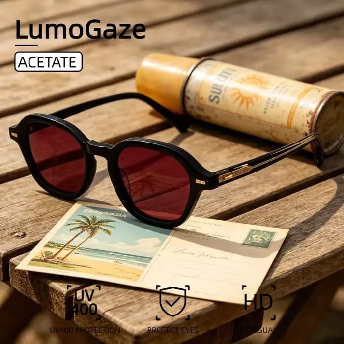 Lunettes de soleil vintage de luxe avec rivets