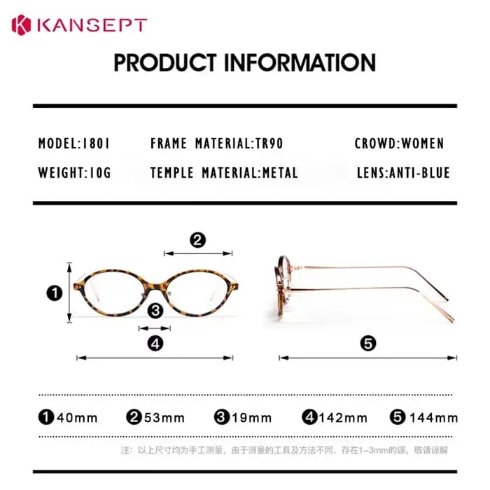 KANSEPT Lunettes de myopie pour femmes
