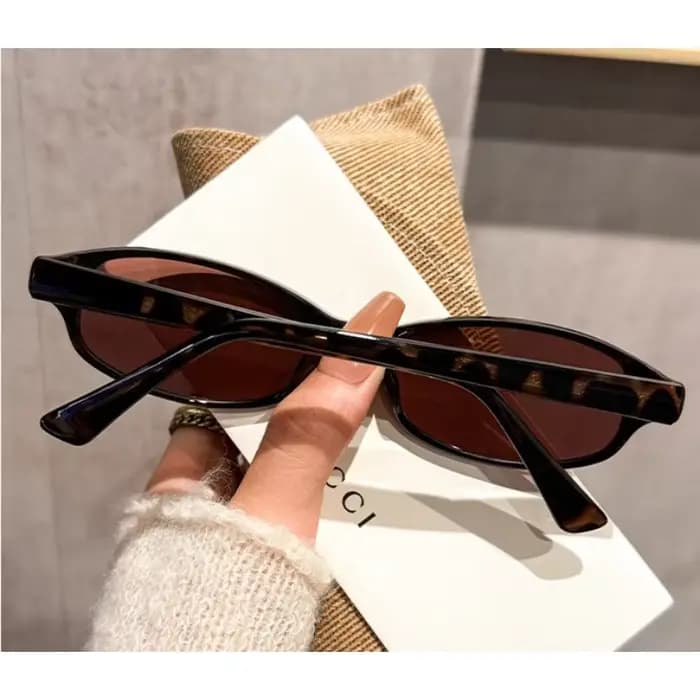 CLLOIO Lunettes de soleil ovales minimalistes pour femmes