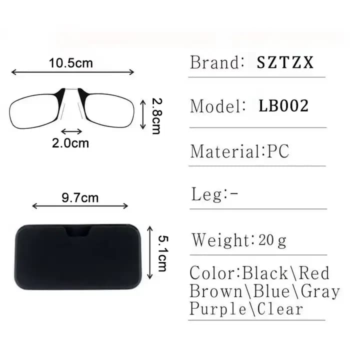 Lunettes de lecture à clip antarctique